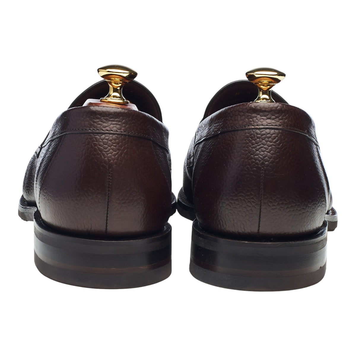 'Imperial' Dark Brown Grain Leather Loafers UK 9 F