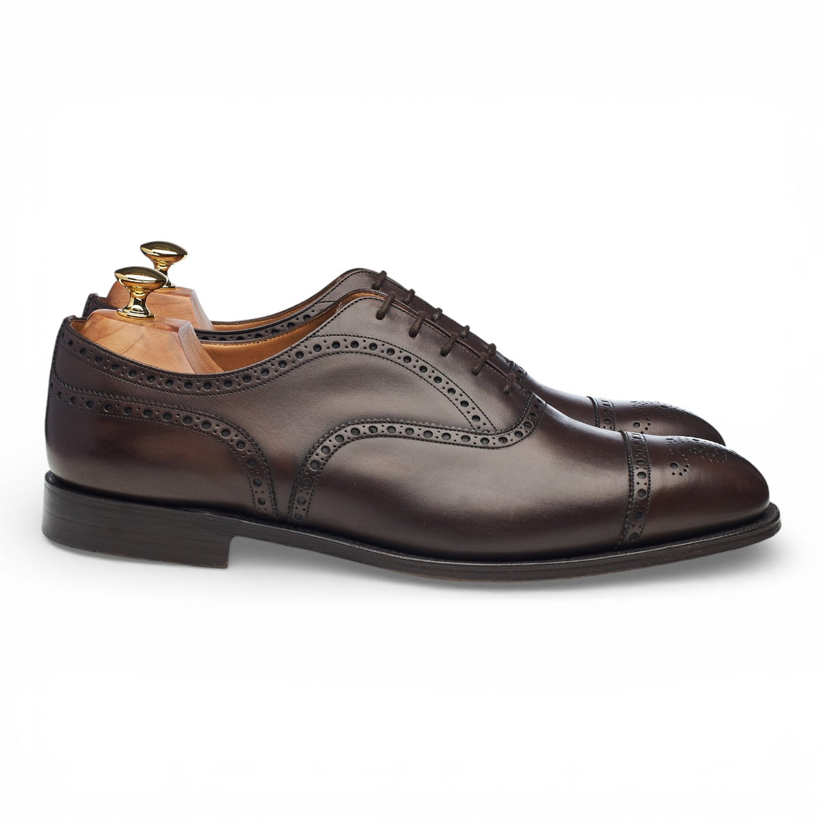 'Diplomat' Dark Brown Leather Oxford Brogues UK 10.5 G
