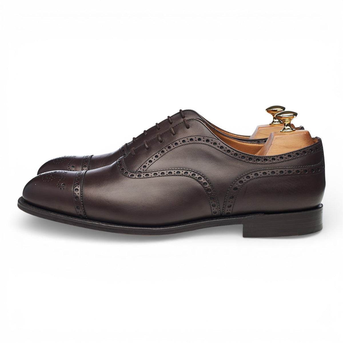 'Diplomat' Dark Brown Leather Oxford Brogues UK 10.5 G