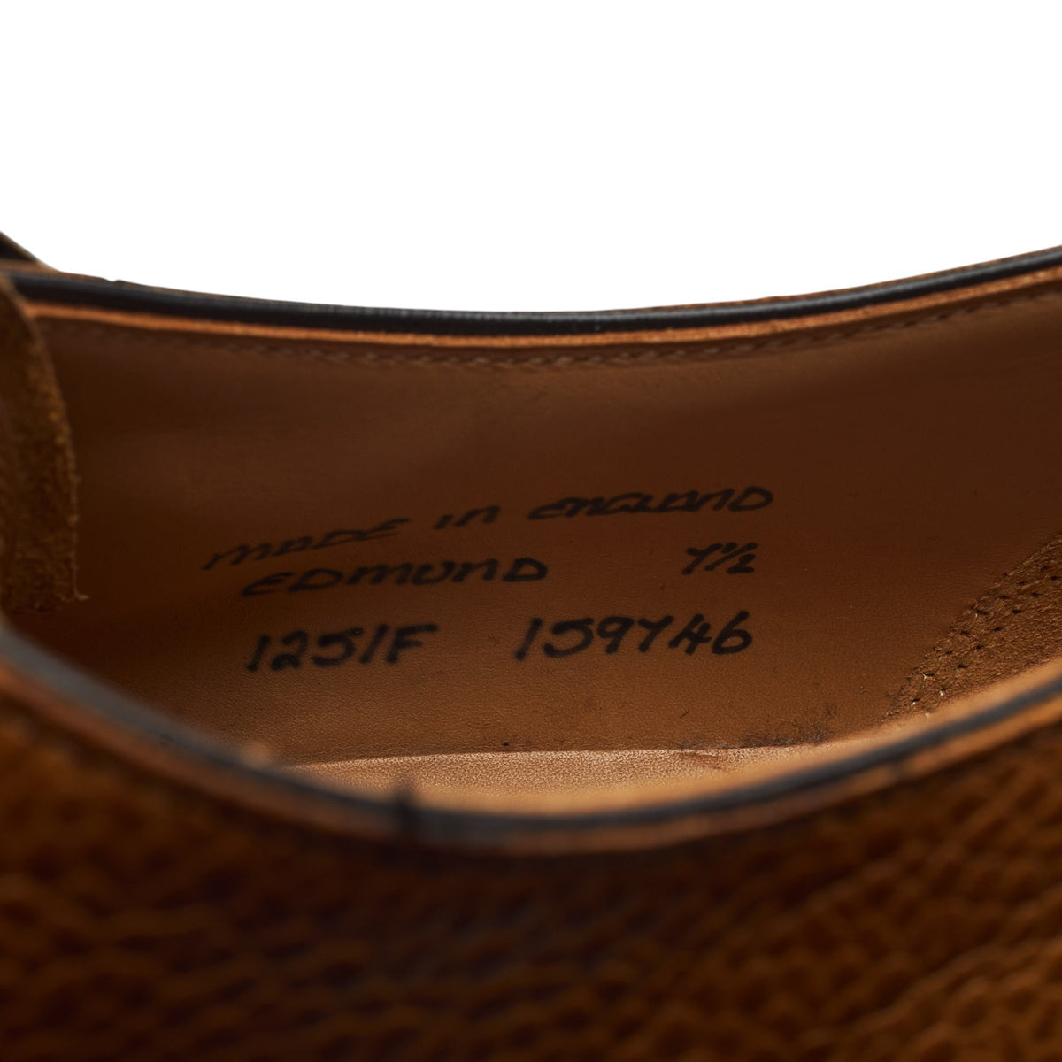 'Edmund' Tan Brown Grain Leather Double Monk Strap UK 7.5 F