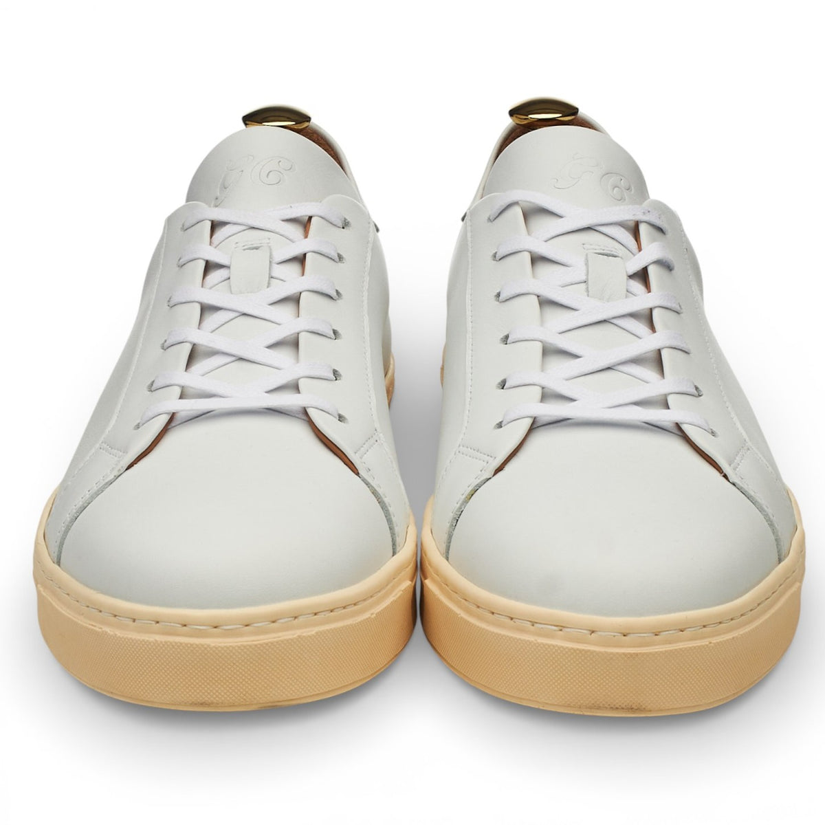 'Jack lll' White Leather Sneakers UK 9