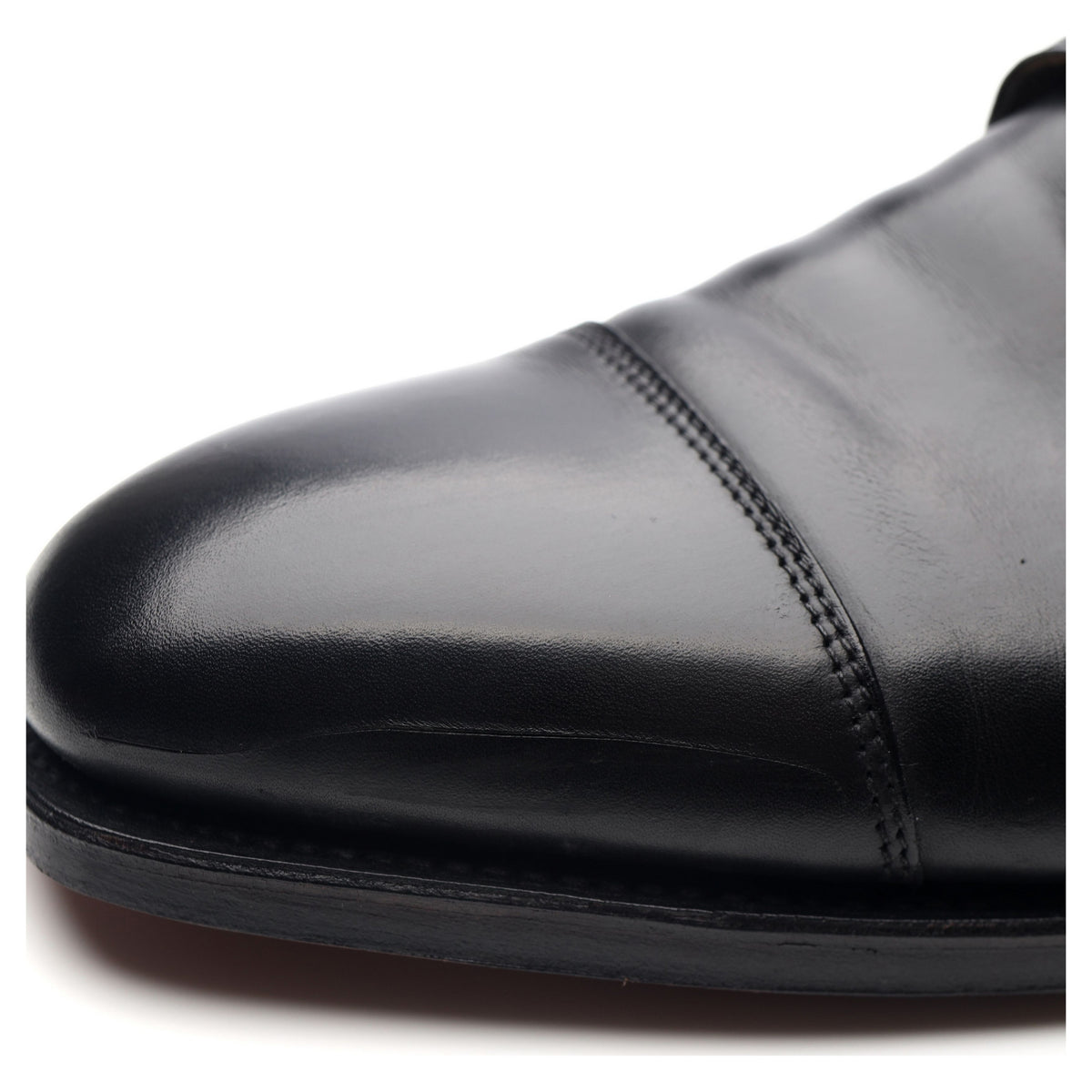 &#39;Lowndes&#39; Black Leather Double Monk Strap UK 7 E