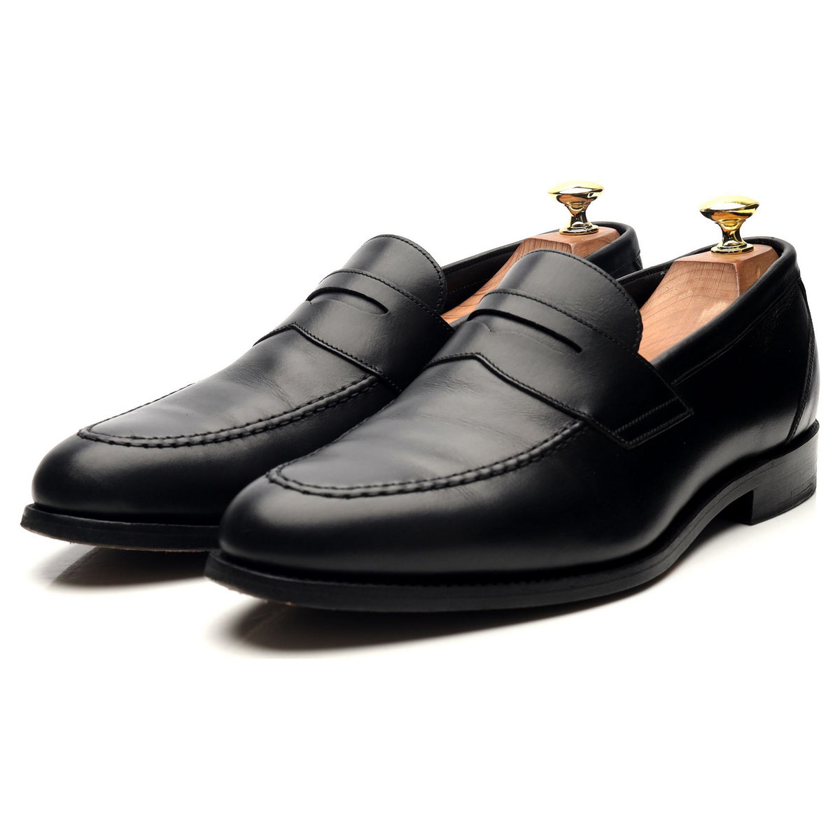 &#39;St Pauls&#39; Black Leather Loafers UK 8 G