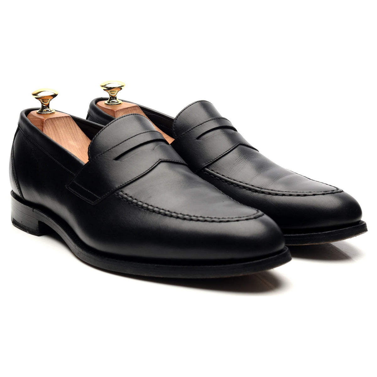 &#39;St Pauls&#39; Black Leather Loafers UK 8 G