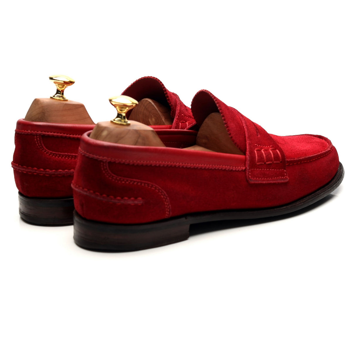 &#39;Dover D&#39; Red Suede Loafers UK 9 F