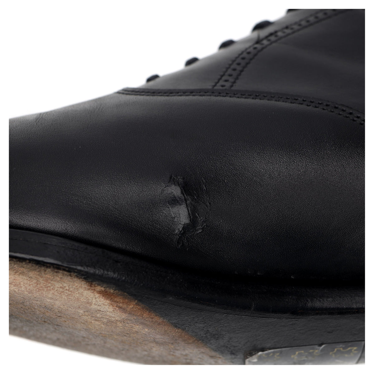 &#39;Philip II&#39; Black Leather Oxford UK 7.5 EE