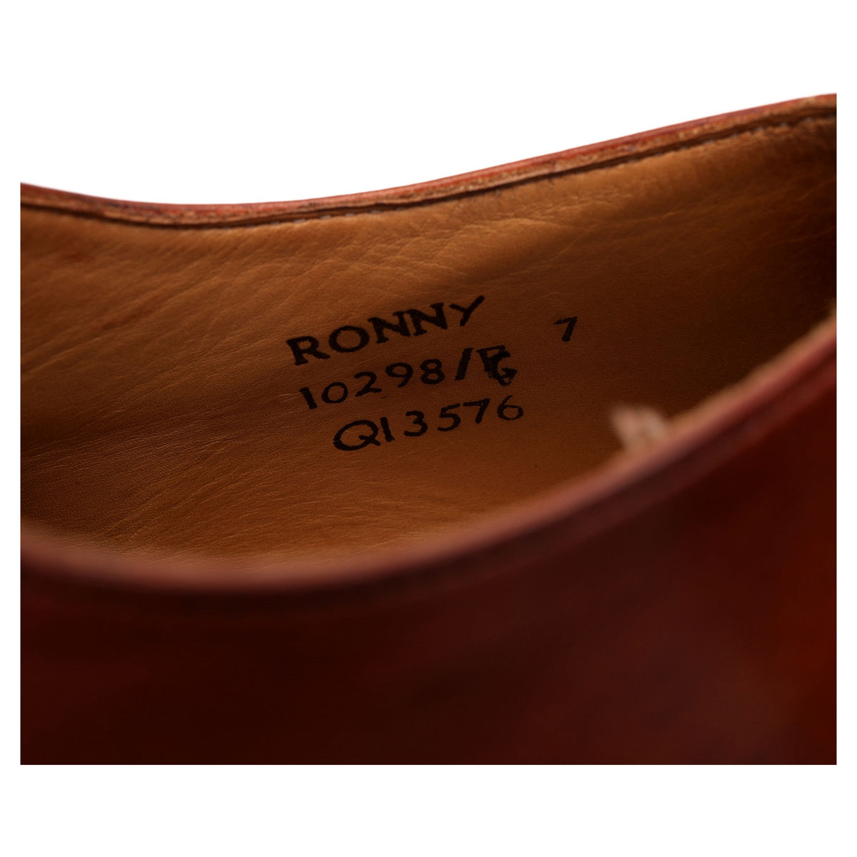 Vintage &#39;Ronny&#39; Tan Brown Leather Derby UK 7 G