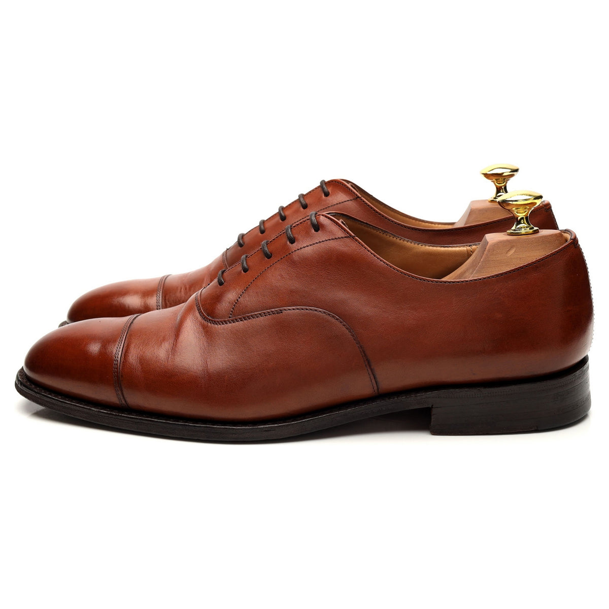 &#39;Consul&#39; Tan Brown Leather Oxford UK 8.5 F