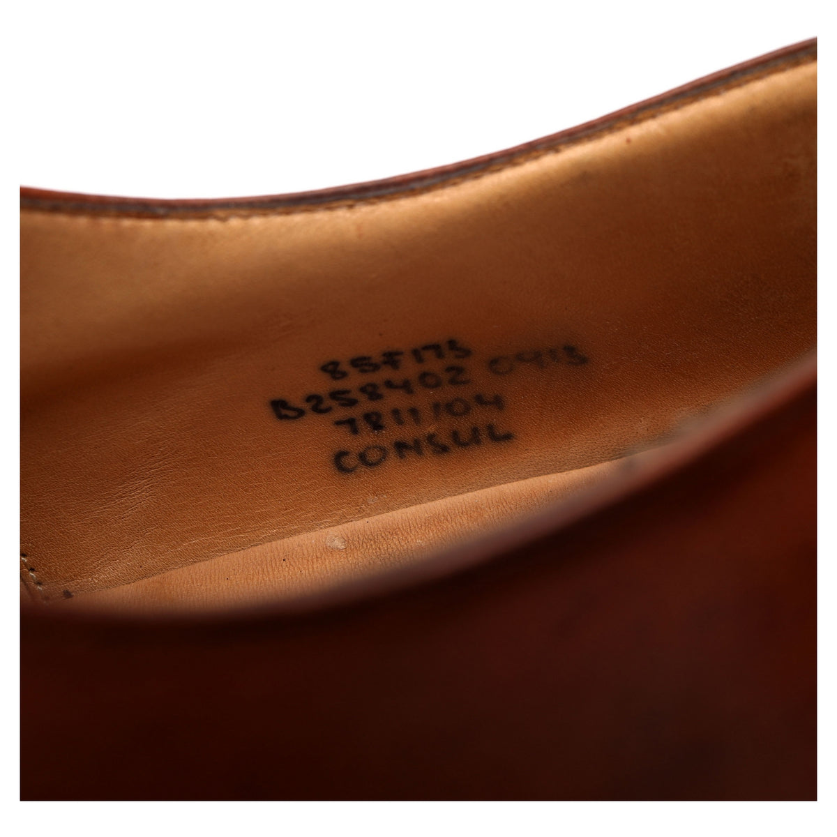 &#39;Consul&#39; Tan Brown Leather Oxford UK 8.5 F