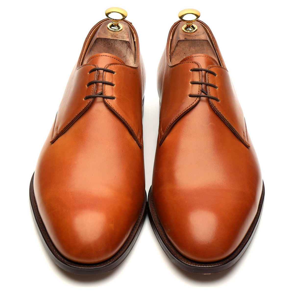 &#39;Sherwood&#39; Tan Brown Leather Derby UK 11.5 D