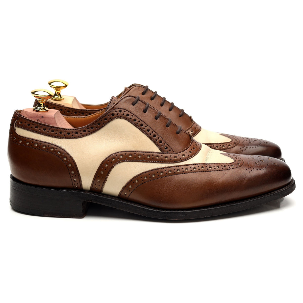 &#39;Cambridge&#39; Brown Two Tone Leather Spectator Brogue UK 7 FX