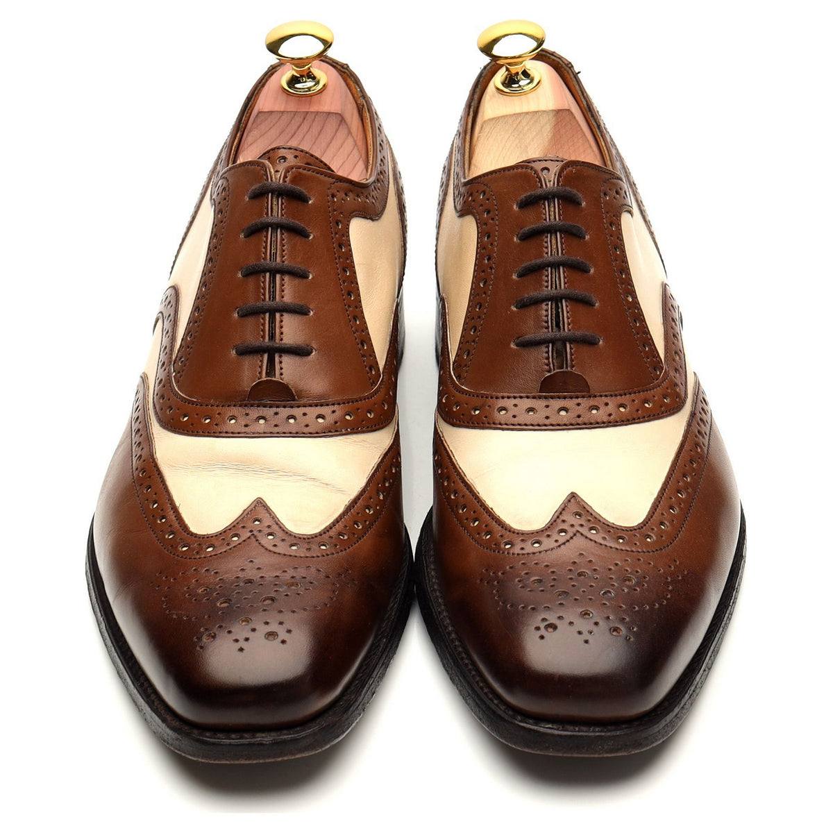 &#39;Cambridge&#39; Brown Two Tone Leather Spectator Brogue UK 7 FX