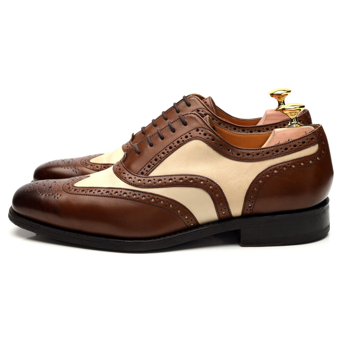 &#39;Cambridge&#39; Brown Two Tone Leather Spectator Brogue UK 7 FX