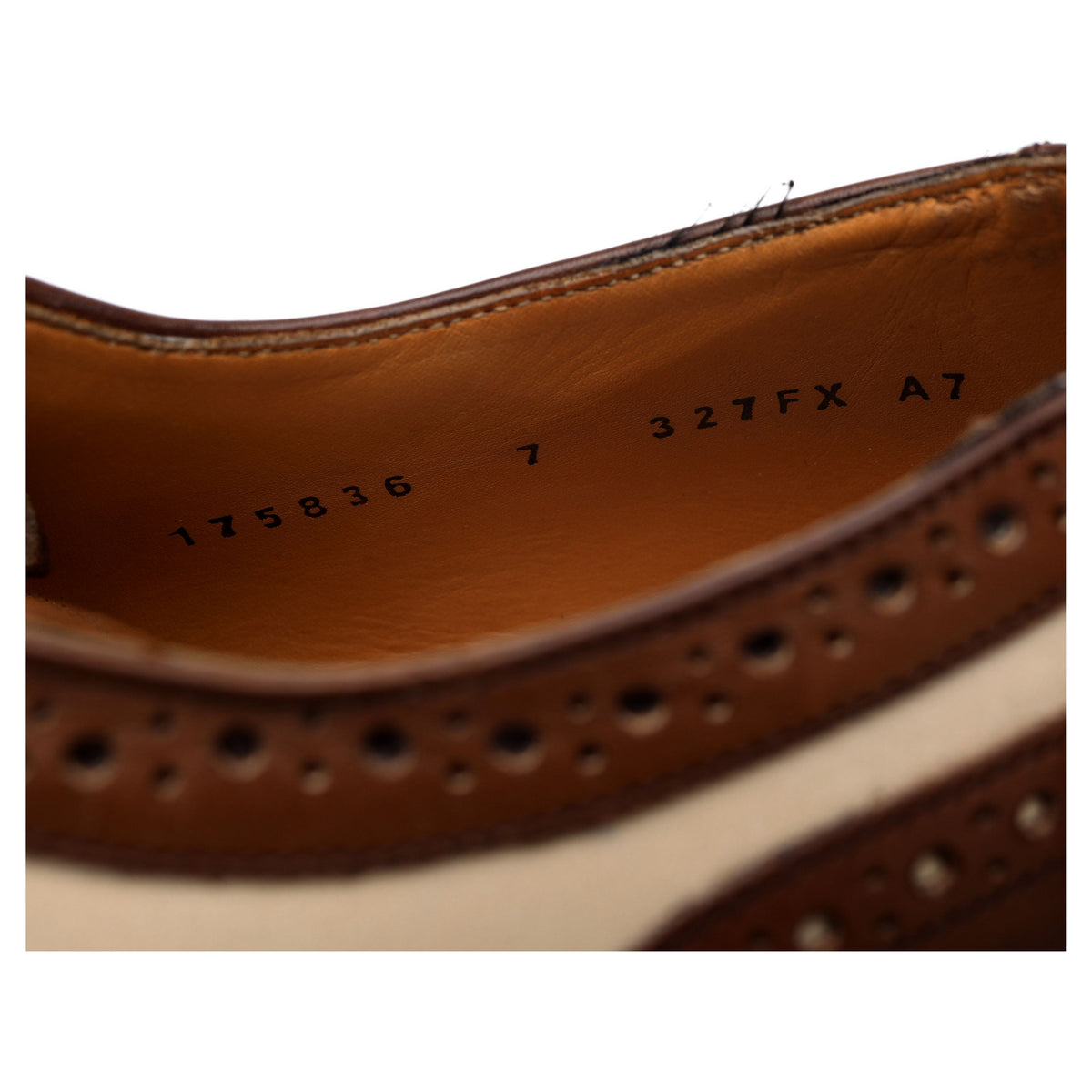 &#39;Cambridge&#39; Brown Two Tone Leather Spectator Brogue UK 7 FX