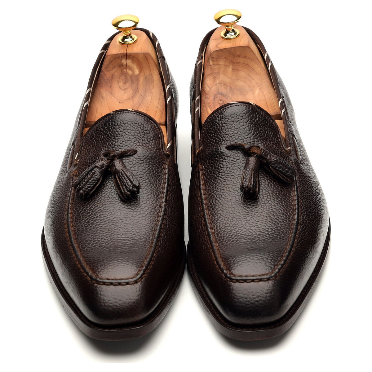 &#39;Moxham 2&#39; Dark Brown Leather Tassel Loafer UK 11 US 12