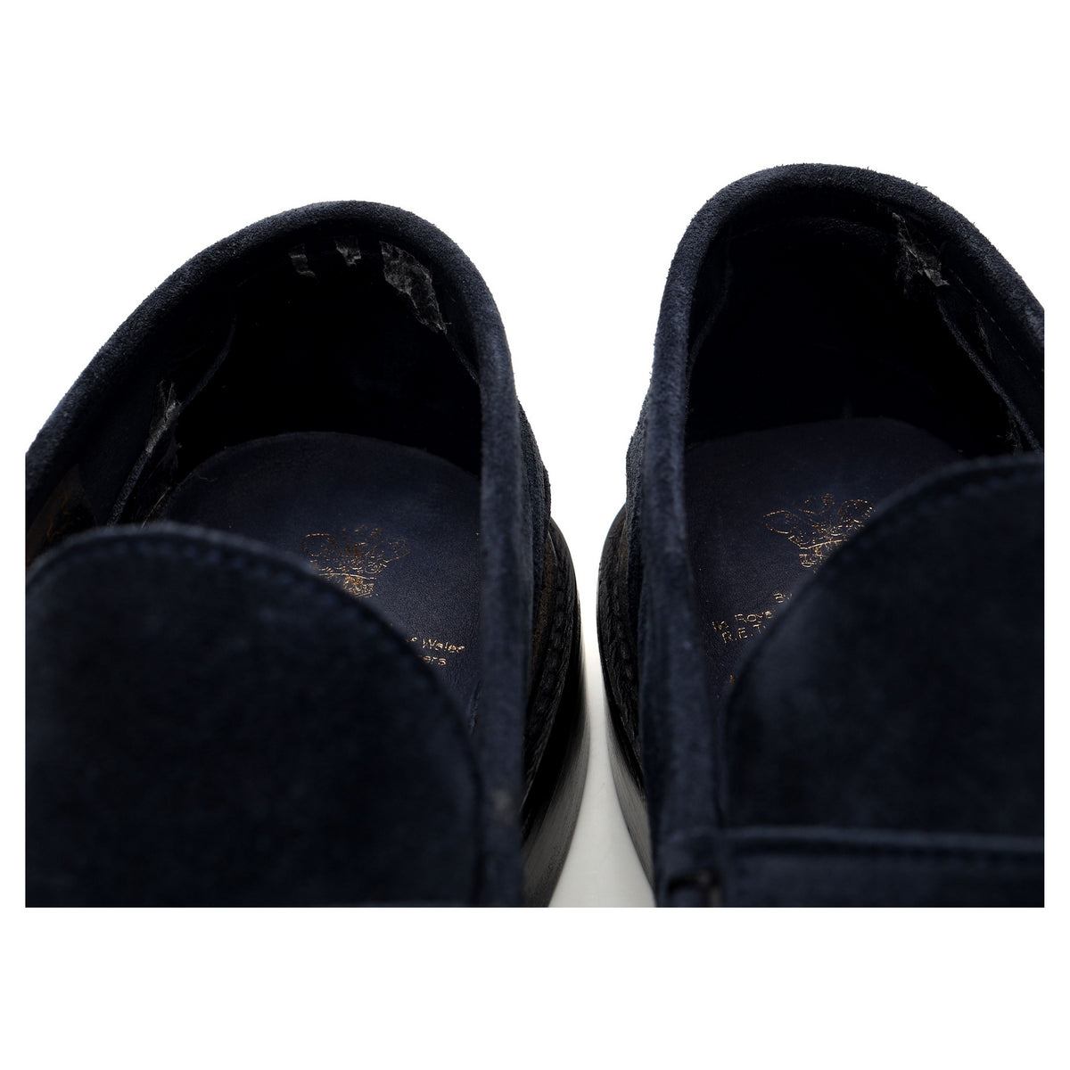 &#39;Adam&#39; Navy Blue Suede Loafer UK 8.5