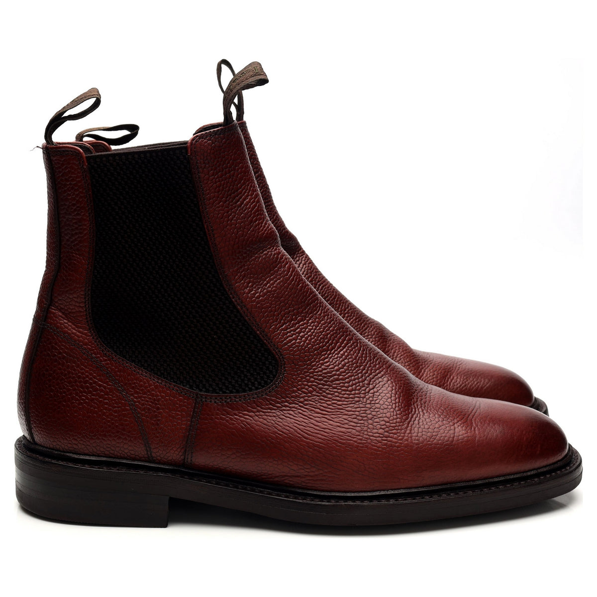 1880 Classic &#39;Dingley&#39; Burgundy Grain Leather Chelsea Boot UK 8 F