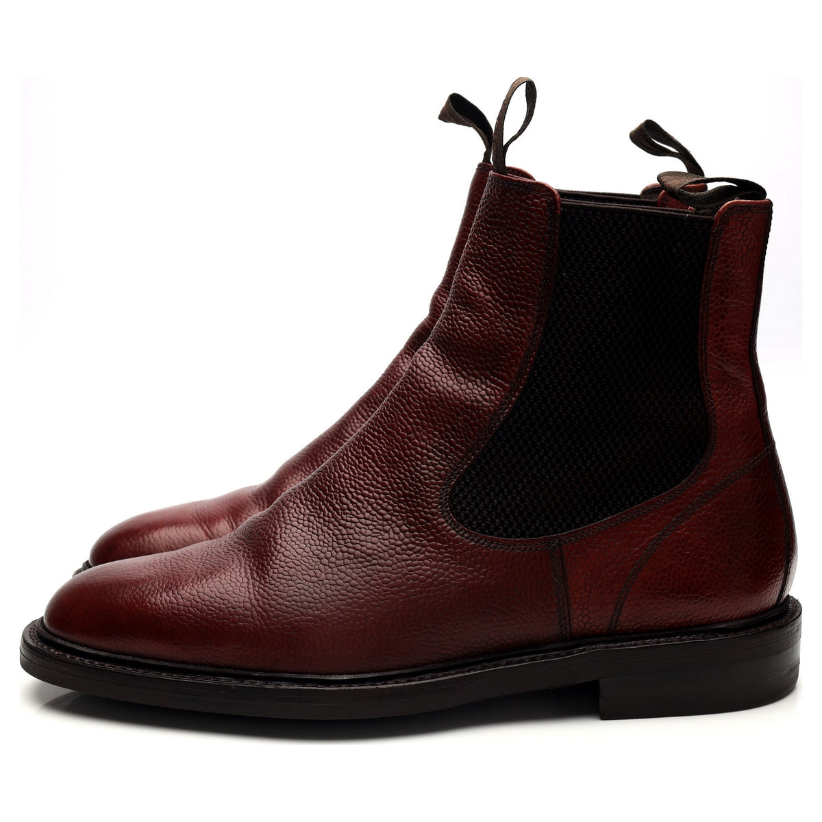 1880 Classic &#39;Dingley&#39; Burgundy Grain Leather Chelsea Boot UK 8 F