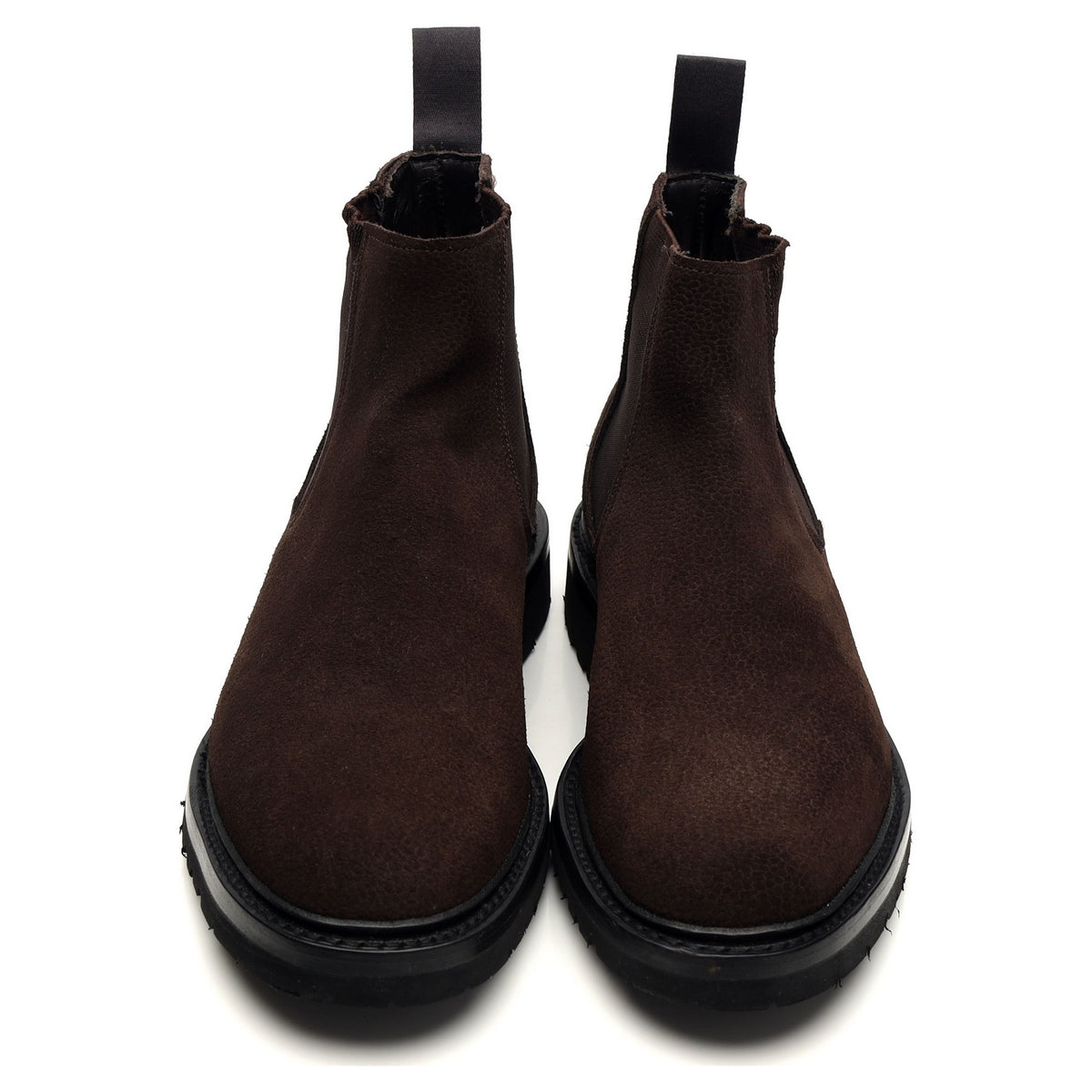 &#39;Jason&#39; Dark Brown Grain Suede Chelsea Boots UK 7 E