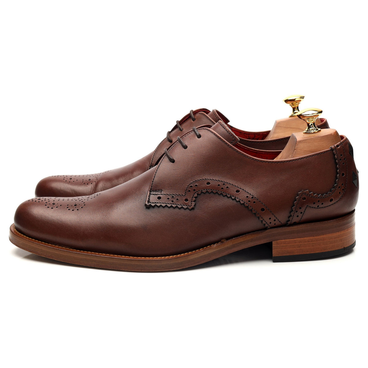 &#39;Muse&#39; Brown Leather Derby UK 10 F