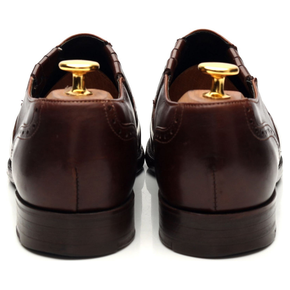 &#39;Cavendish&#39; Dark Brown Leather Lazyman Slip On Loafers UK 6 E