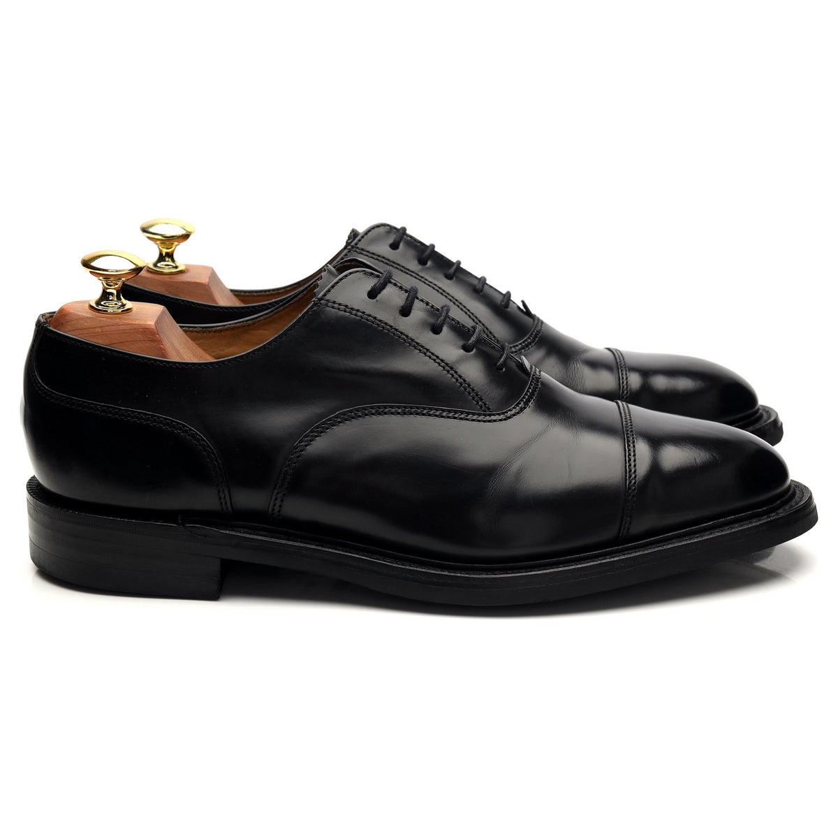 &#39;805&#39; Black Leather Oxford UK 8 F