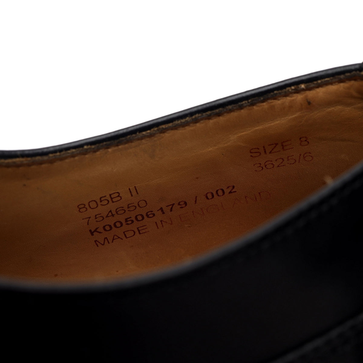 &#39;805&#39; Black Leather Oxford UK 8 F