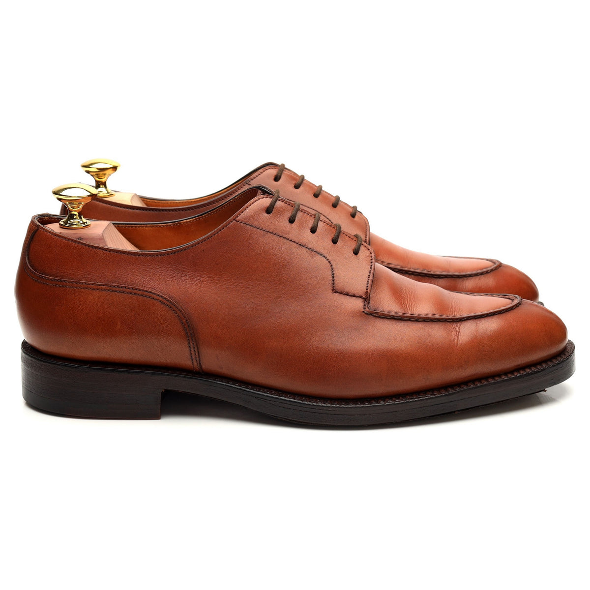 &#39;Dover&#39; Tan Brown Leather Derby UK 7.5 E