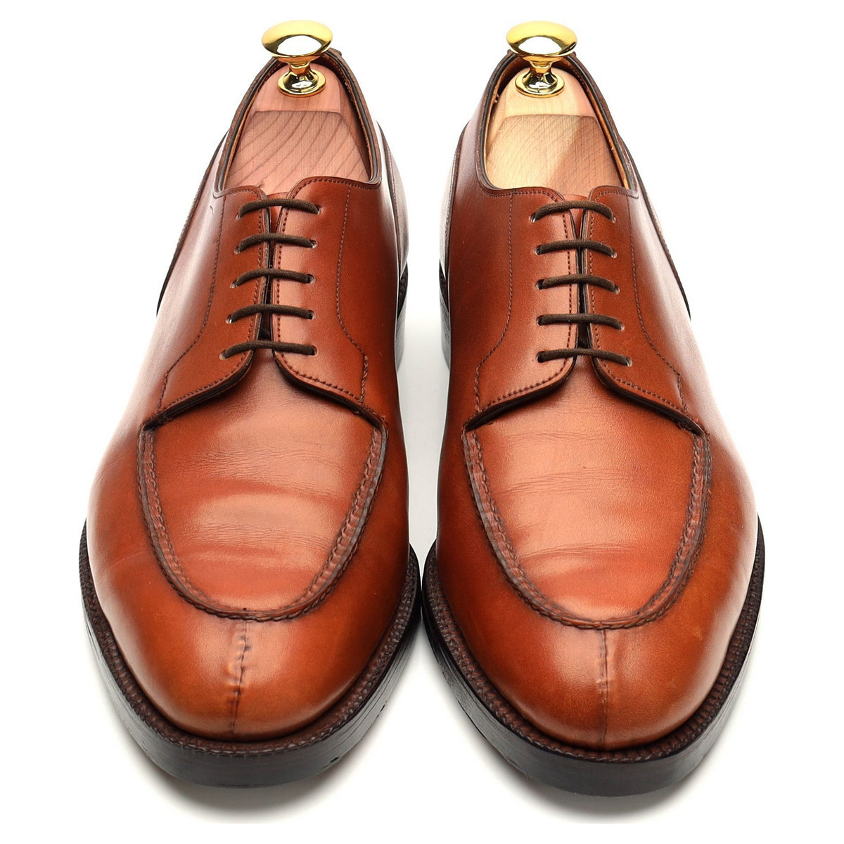 &#39;Dover&#39; Tan Brown Leather Derby UK 7.5 E