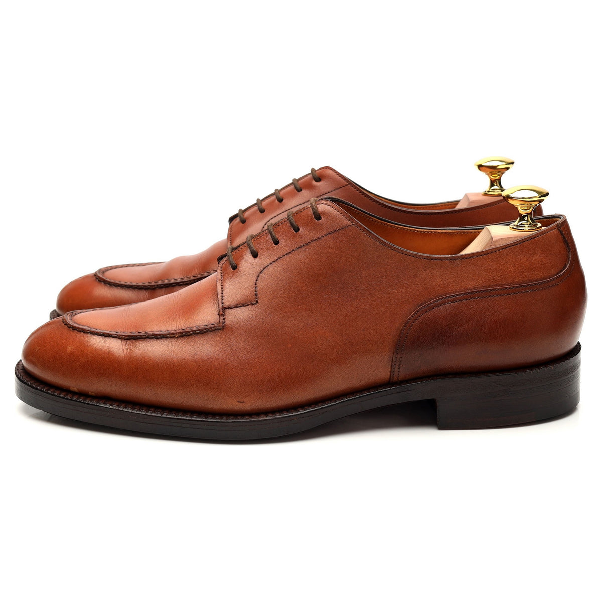 &#39;Dover&#39; Tan Brown Leather Derby UK 7.5 E