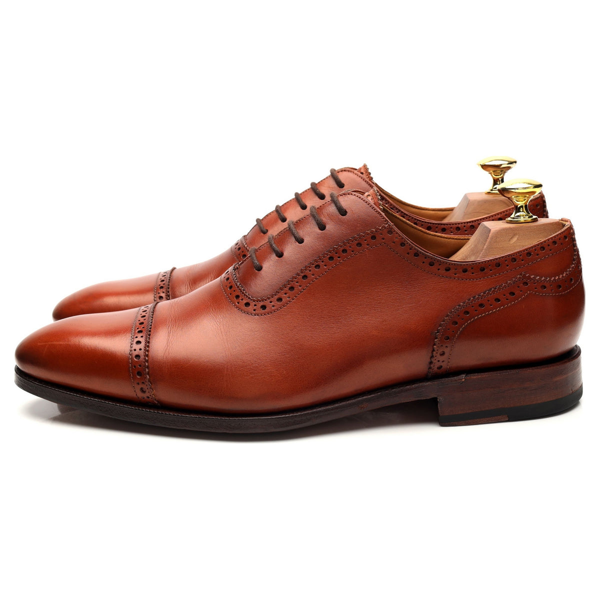 &#39;101565&#39; Tan Brown Leather Oxford UK 8