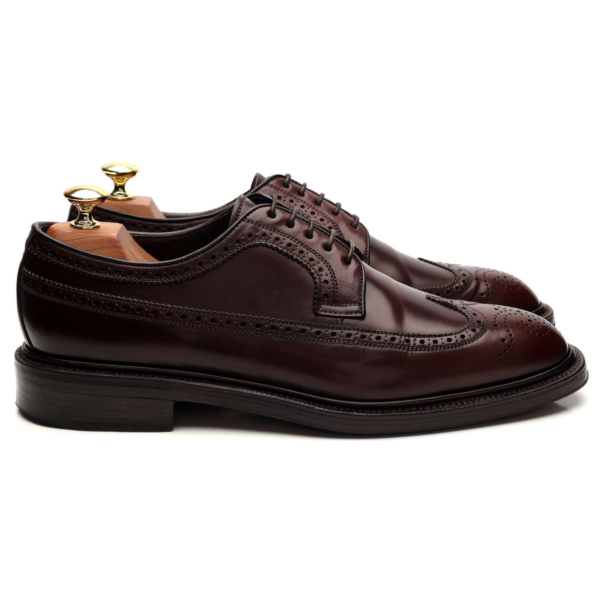 &#39;532&#39; Burgundy Cordovan Leather Derby Brogues UK 8 EE