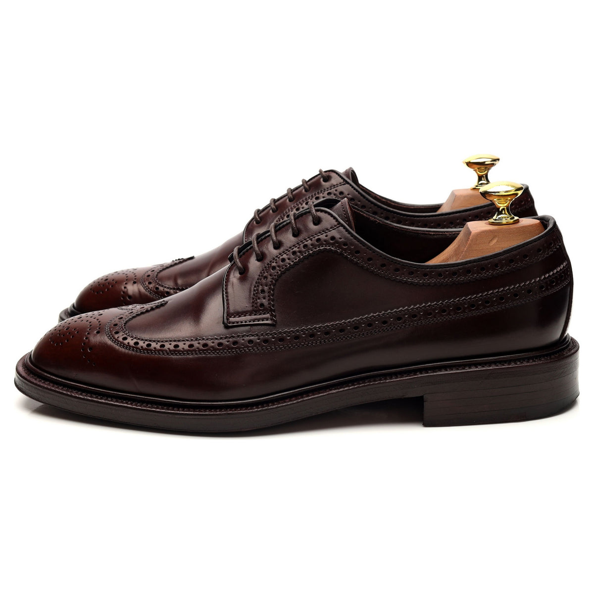 &#39;532&#39; Burgundy Cordovan Leather Derby Brogues UK 8 EE