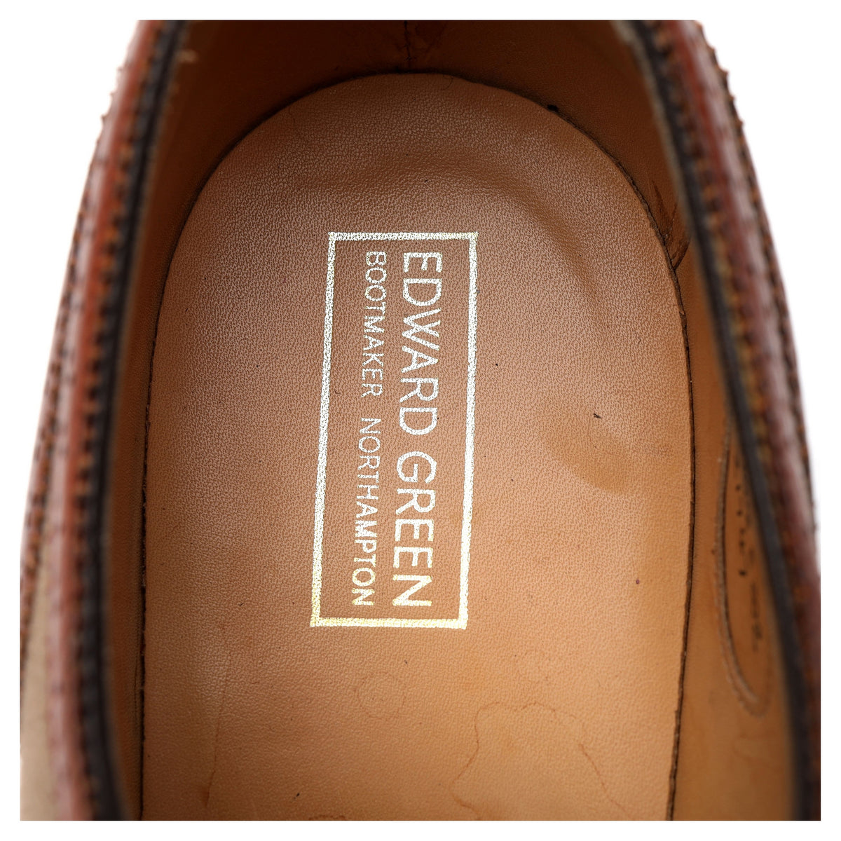 &#39;Malvern&#39; Tan Brown Leather Oxford Brogue UK 10 E