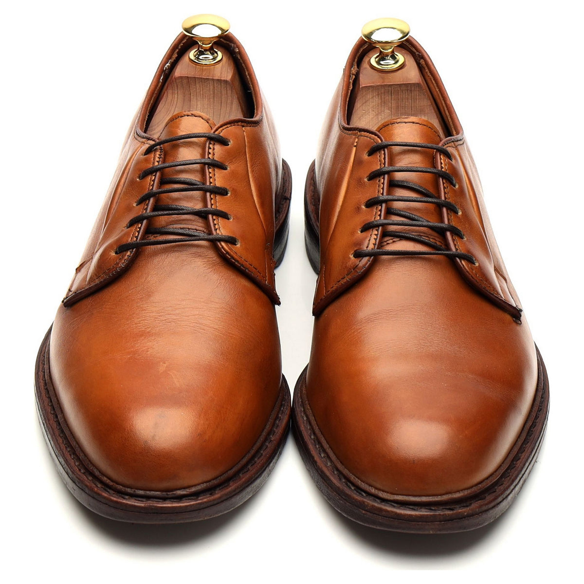 Tan Brown Leather Derby UK 8 US 9 E