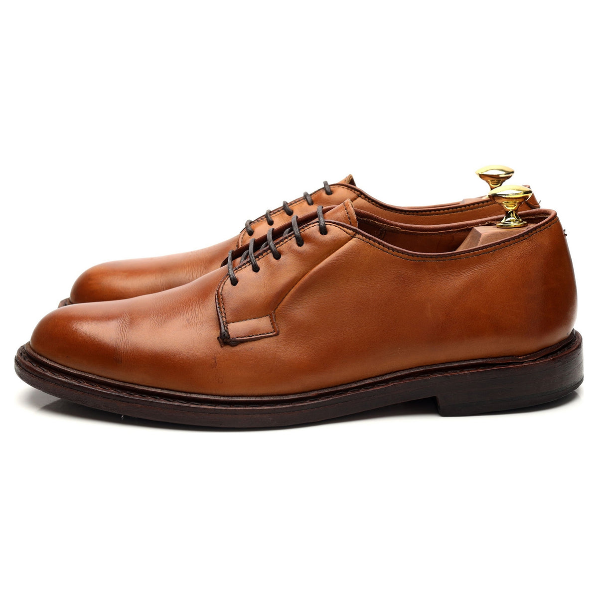 Tan Brown Leather Derby UK 8 US 9 E