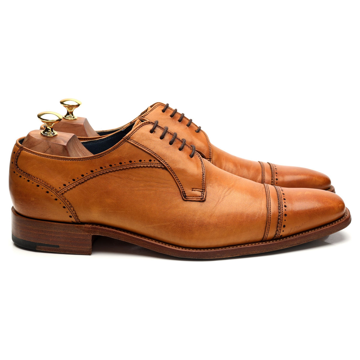 &#39;Blake&#39; Tan Brown Leather Derby UK 10 F