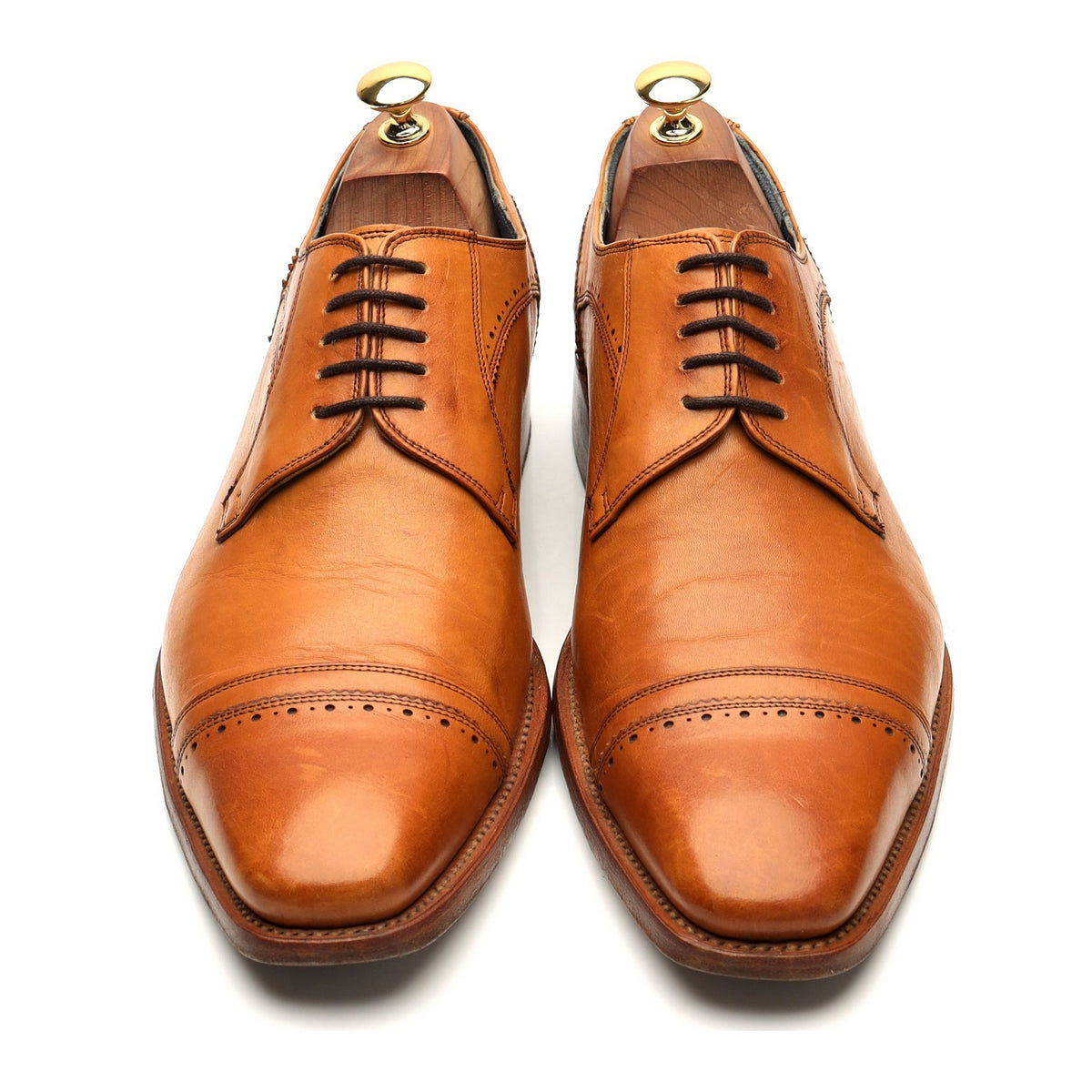 &#39;Blake&#39; Tan Brown Leather Derby UK 10 F