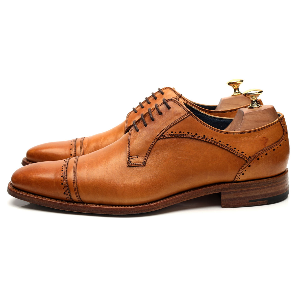 &#39;Blake&#39; Tan Brown Leather Derby UK 10 F