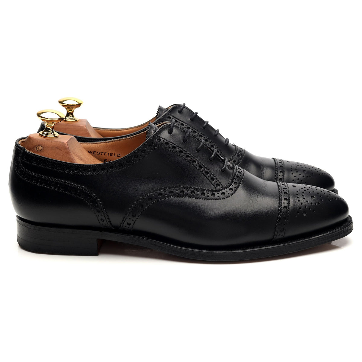 &#39;Westfield&#39; Black Leather Oxford Brogue UK 6.5 E