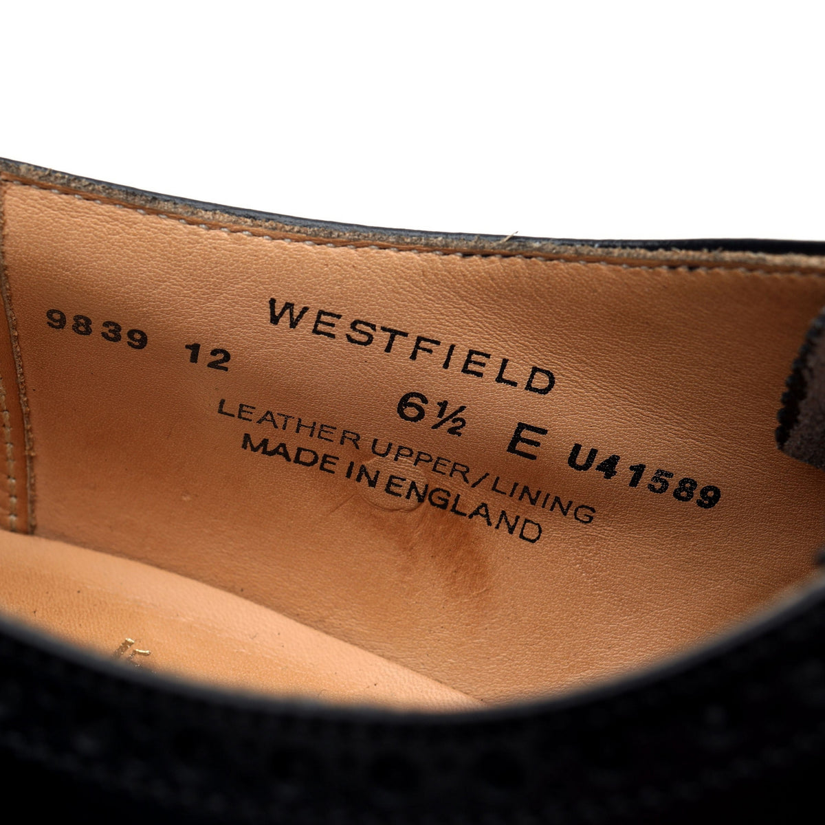 &#39;Westfield&#39; Black Leather Oxford Brogue UK 6.5 E