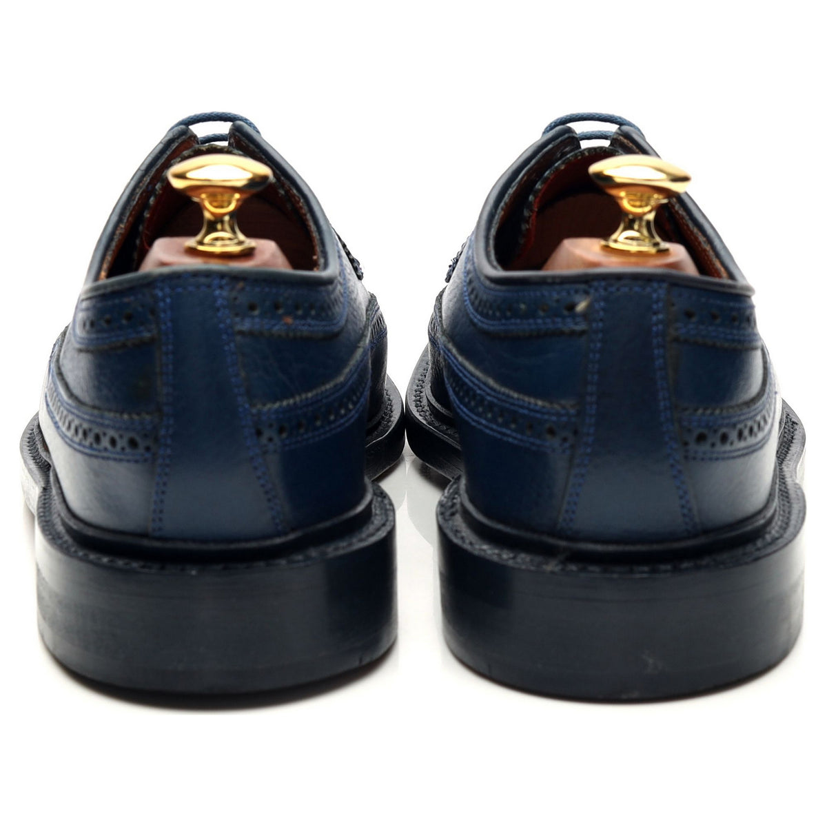 Duckie Brown Navy Blue Leather Derby Brogues UK 8.5 US 9 D