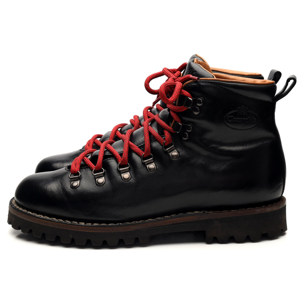 &#39;Eastrock&#39; Black Leather Boots UK 7.5