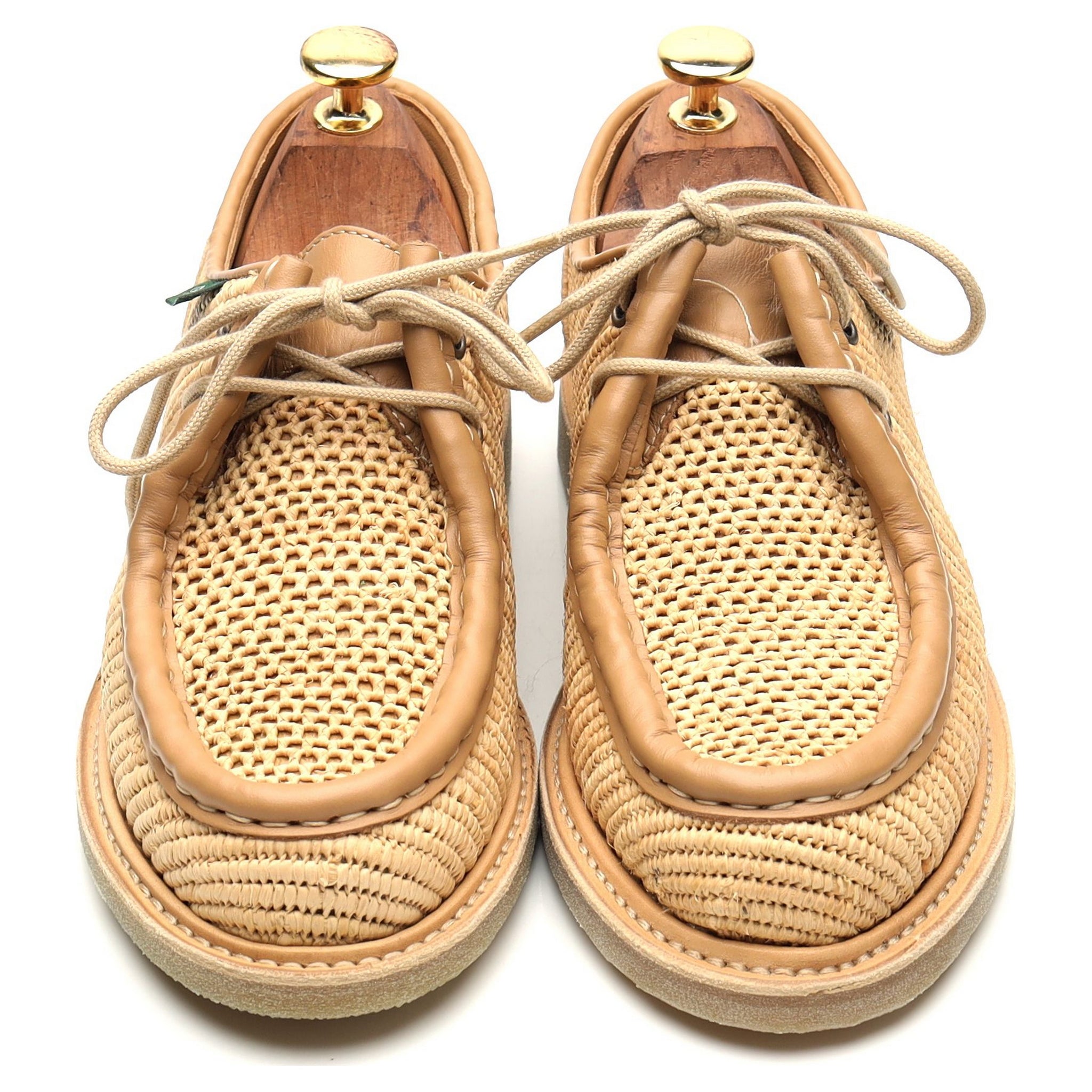 Women's 'Michael' Beige Raphia Derby UK 4 - Abbot's Shoes
