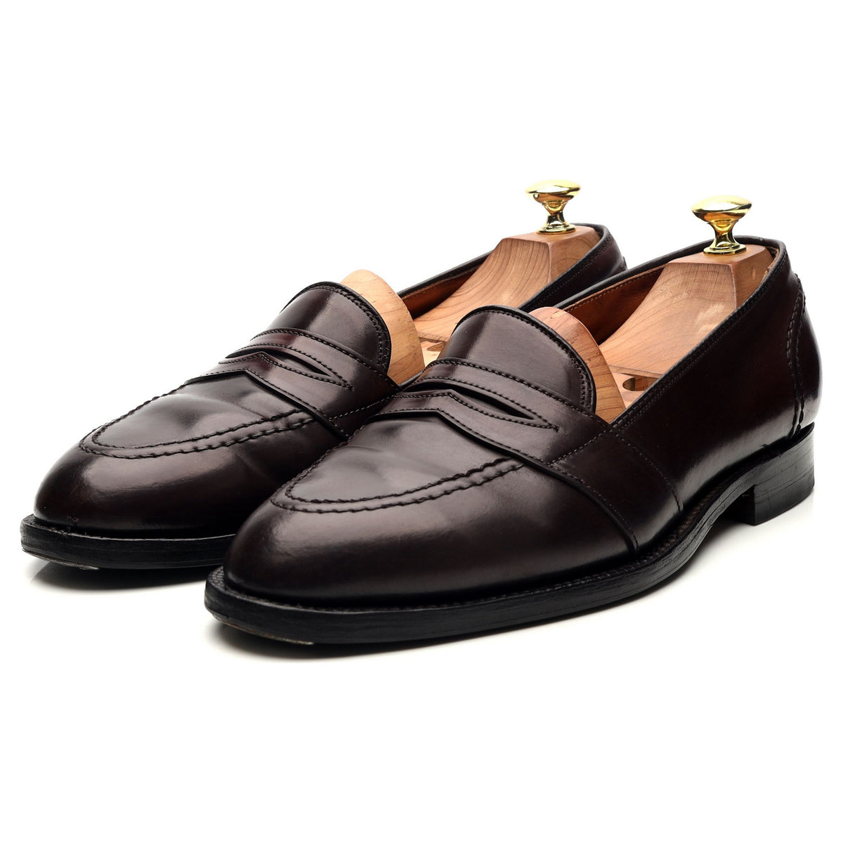 &#39;684&#39; Burgundy Cordovan Leather Loafers UK 8.5 US 9 D