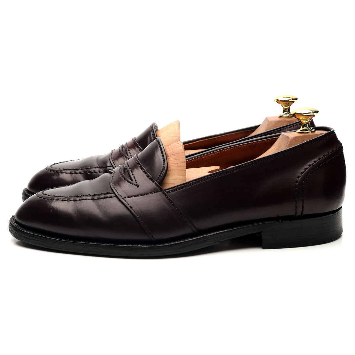 &#39;684&#39; Burgundy Cordovan Leather Loafers UK 8.5 US 9 D