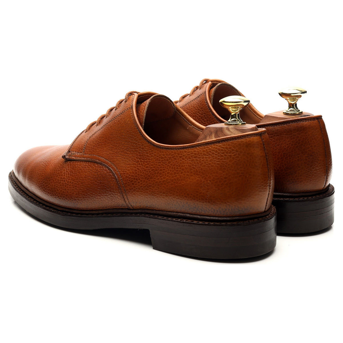 &#39;Grasmere&#39; Tan Brown Leather Derby UK 7.5 E