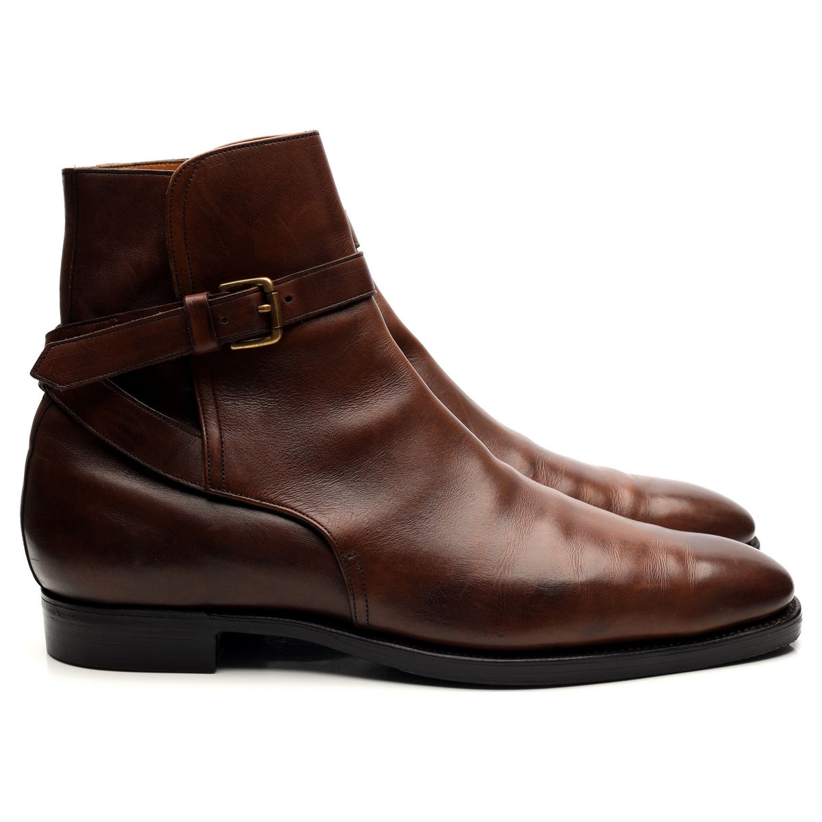 &#39;Lambourne&#39; Brown Leather Boots UK 11.5 E