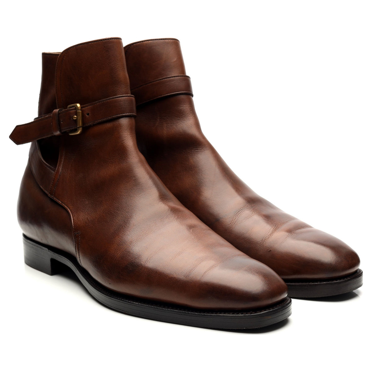 &#39;Lambourne&#39; Brown Leather Boots UK 11.5 E
