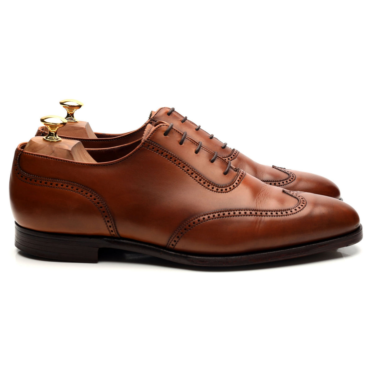 Tan Brown Leather Oxford Brogues UK 10 E